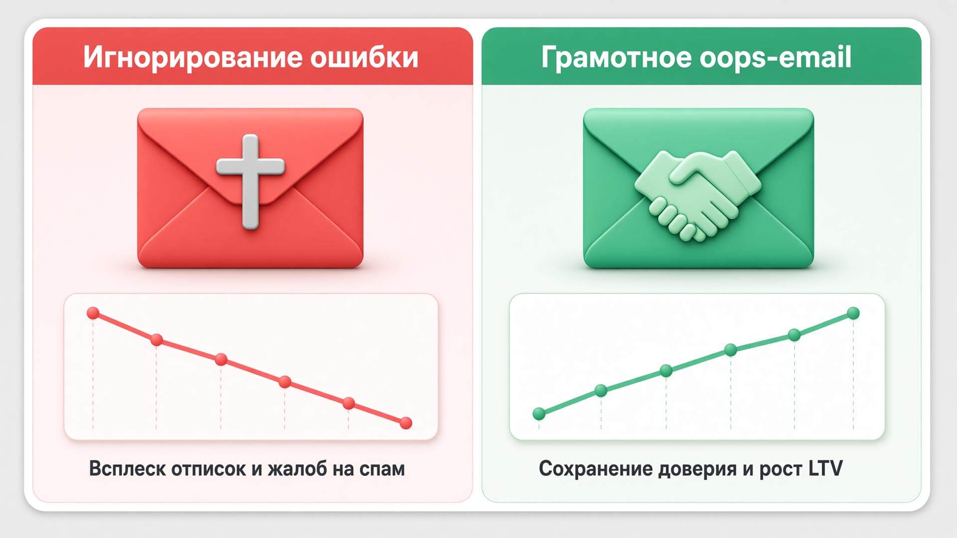 Влияние грамотного письма-извинения на метрики удержания подписчиков