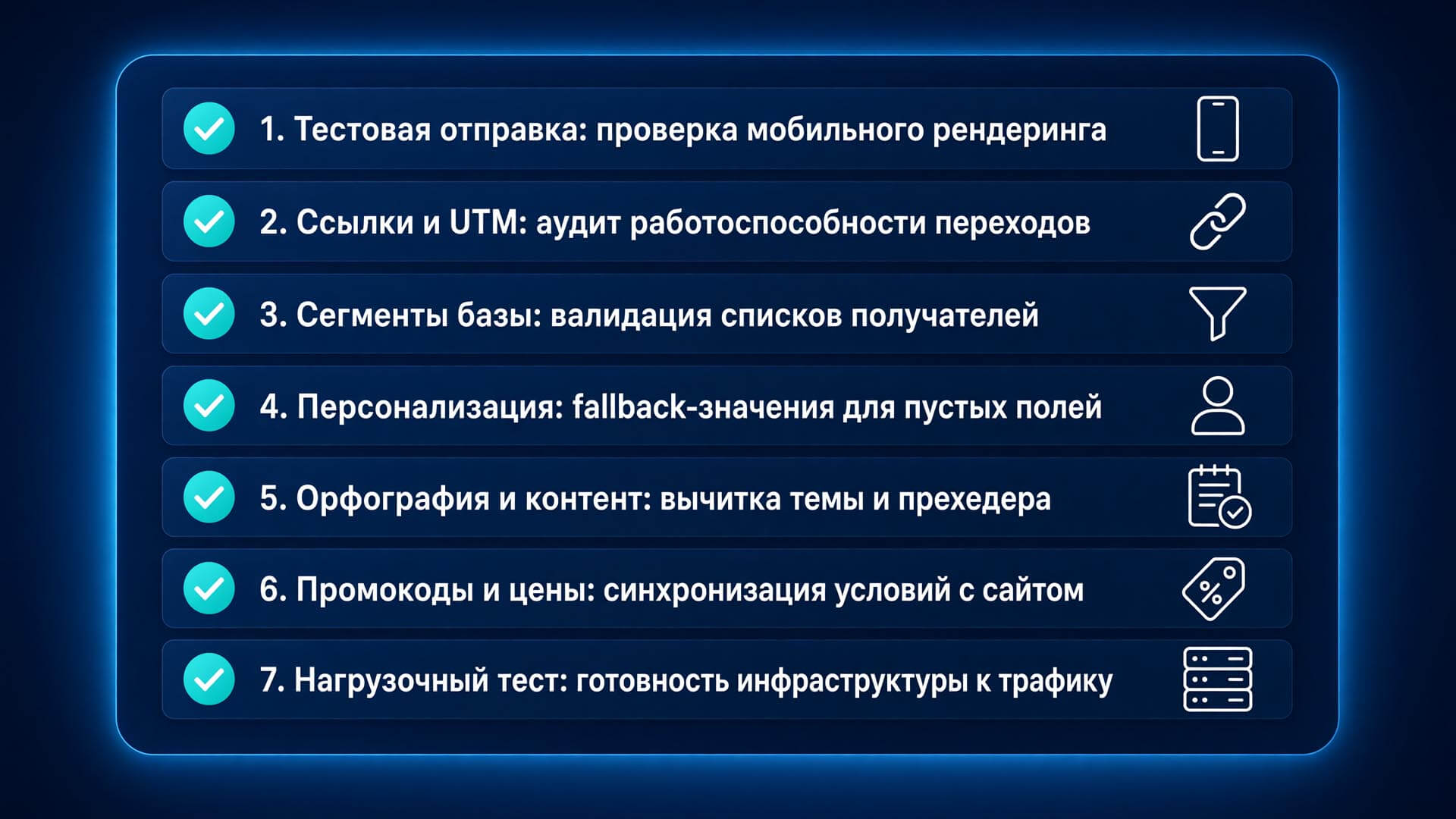 Чек-лист проверки email-рассылки перед отправкой — 7 обязательных шагов